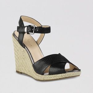 Cole Haan Hart Wedge Leather Espadrilles